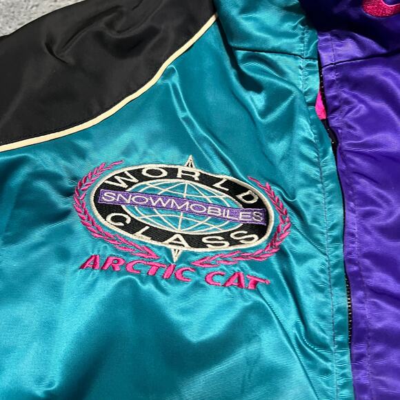 Vintage Arctic Cat Ski Jacket Arcticwear Coat Womens Small USA Snowmobile - Picture 2 of 11